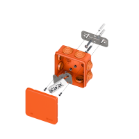 Коробка огнестойкая E45 85х85х40мм IP55 с клеммниками 6 полюсов 0.5-4кв.мм HF  plc-kmfr-85-604 Коробка огнестойкая E45 85х85х40мм IP55 с клеммниками 6 полюсов 0.5-4кв.мм HF  plc-kmfr-85-604