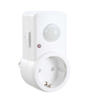 Датчик движения DDSS-01 розетка 120град. 1200Вт 10-420с 2-9м 3-2000Лк бел.  25827 8