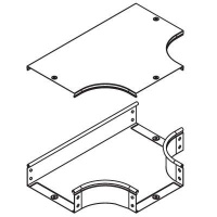 Отвод для лотка Т-образ. горизонт. DPT 100х50 цинк-ламель  36122ZL