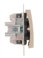 Выключатель 2-кл. 1п СП Karina 10А IP20 механизм крем.  707-0388-101