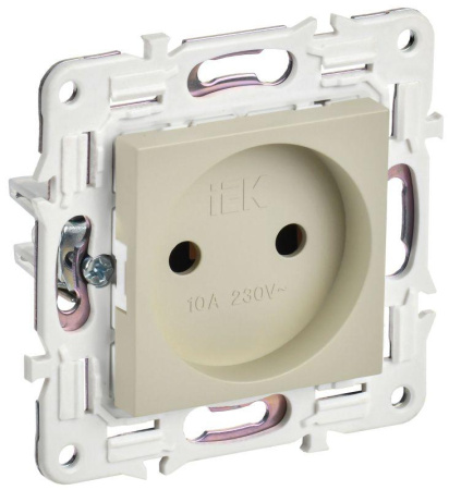 Розетка SKANDY 10А без заземл. без защ. шторок SK-R02B беж.  SK-R10-10-K10