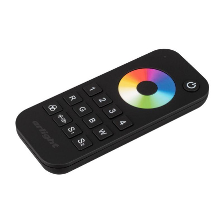 Пульт SMART-R26-RGBW Black (4 зоны 2.4G) (IP20 пластик 5 лет)  023477
