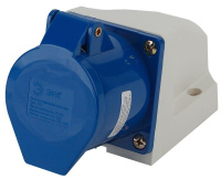 Розетка стационарная наружная 123 2Р+РЕ 32А 220В IP44 R(OUT)-32-2P-PE-IP44 ЭРА Б0032877