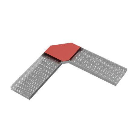 Крышка для угла горизонтального 90град. осн.500 "ПЛЮС" KGLplus90-500 INOX304 КМ PL6522