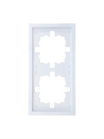 Рамка 2-мест. горизонт. ZIMA бел.  704-0200-147