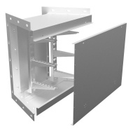 Короб кабельный блочный 2мм ККБ-УГН-0.65/0.4 рама 63х5мм краска; обшивка оцинк.  KKB.UGN.64.20.RAL/ZN