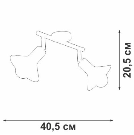 Люстра V4807-1/2PL 2хE27 макс.40Вт 