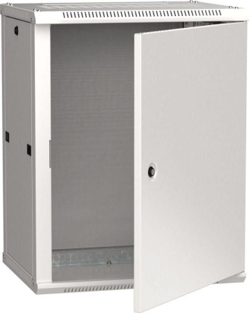 Шкаф 19 дюйм LINEA W 15U 600х450мм настен. метал. дверь RAL7035  LWR3-15U64-MF