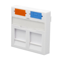 Панель лицевая 2 порта 45х45 Keystone шторки  10-0303