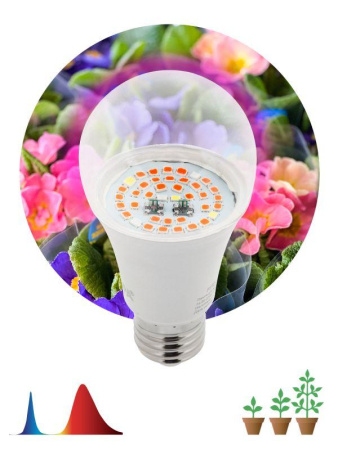 Лампа светодиодная FITO-12W-RB-E27 12Вт E27 для растений красн./син. спектр  Б0050601