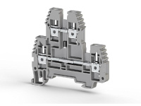 Клеммник 2-х ярусный 4кв.мм с диодом сер. PIK4ND-A  319219