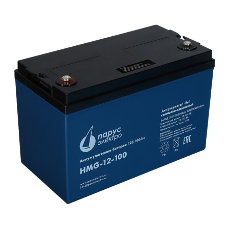 Батарея аккумуляторная HMG-12-100 гелевая 12В/100А.ч ПарусЭлектро HMG-12-100