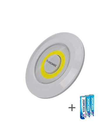 Фонарь-подсветка 3Вт COB LED 3xAAA (R03) корпус ABS-пластик самокл. поверхность в комплекте двустор. скотч  KOC308B