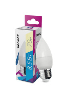 Лампа светодиодная 8.5Вт свеча 3000К тепл. бел. E27 220В  LkecLED8.5wCNE2730