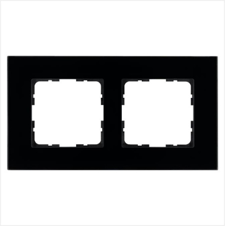 Рамка 2-м G-Glass стекло черн. Black Glass  G1002GB