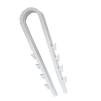 Дюбель-хомут для круглого кабеля 19-25мм бел. (уп.100шт)  TKE-DH-19-25-C01