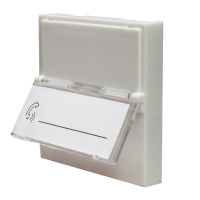 Панель лицевая 1 порт 45х45 Keystone шторка откидное маркиров. окно (DIY)  10-0301-1