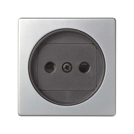 Накладка розетки 82 без заземл. алюм. 82040-33