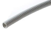 Труба гофрированная ПВХ тяжелая d32мм без протяжки сер. (уп.25м)  13210