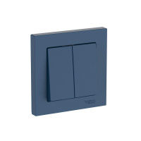 Выключатель 2-кл. AtlasDesign (сх. 5) 10AX быстрозажим. клем. в сборе аквамарин SE ATN001152S