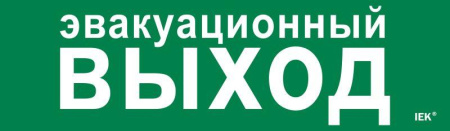 Этикетка самоклеящаяся 310х90мм "Эвакуационный выход"  LPC10-1-31-09-EVV