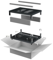 Комплект основание и крыша 600х800мм для шкафа 18-47U черн. LINEA E  LE05-XXX68-X