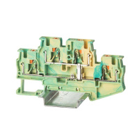 Клемма заземления двухуровневая зажим push-in 4 точки подключения 4кв.мм  VPRTT-4-PE-YG Клемма заземления двухуровневая зажим push-in 4 точки подключения 4кв.мм  VPRTT-4-PE-YG