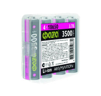 Аккумулятор 18650 3.7В Li-Ion 3500мА.ч без платы защиты PB-4 (уп.4шт)  5059870