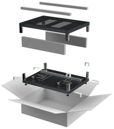 Комплект основание и крыша 600х600мм для шкафа 18-47U черн. LINEA E  LE05-XXX66-X