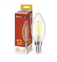 Лампа светодиодная LED-СВЕЧА-deco 12Вт 230В E14 3000К 1350лм прозрачная  4690612053660