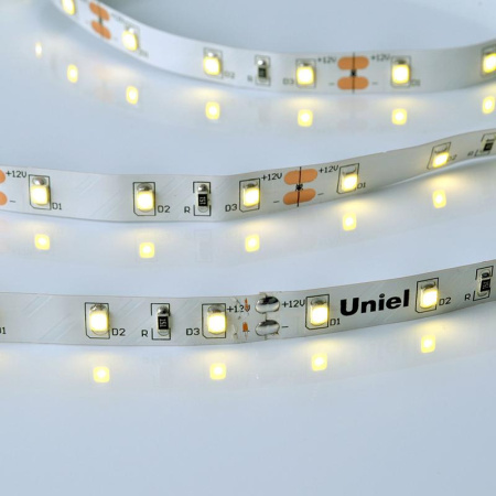 Лента светодиодная ULS-M11-2835-60LED/m-8mm-IP20-DC12V-4.8W/m-4M-4000K PROFI гибкая герметичная на самоклеящейся основе (уп.4м)  UL-00007997