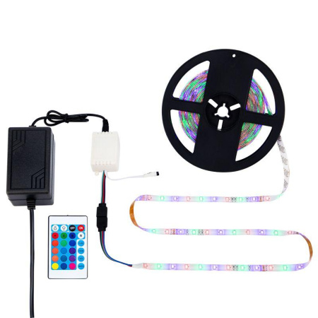 Комплект светодиодной ленты 5м с блоком питания и RGB контроллером IP65 RGB  142-402