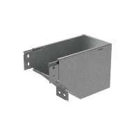 Угол для лотка вертикальный внешний левый с разворотом трассы на 90град. 150х80 сталь 1мм "ПЛЮС" VLPDplus90-80-150-L HD КМ PL3794