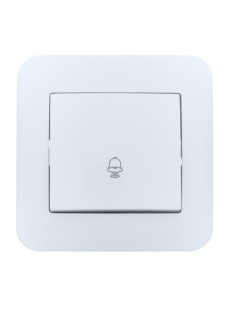 Кнопка звонка 1-кл.СП ASTI 10А IP20 в сборе бел.  7081-0202-103