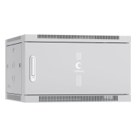 Шкаф телекоммуникационный настенный SH-05F-6U60/60m 19дюйм 6U 600х600х368мм дверь метал. RAL 7035 сер.  7104c