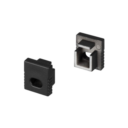 Заглушка SL-MINI-8 BLACK с отверстием пластик  030518