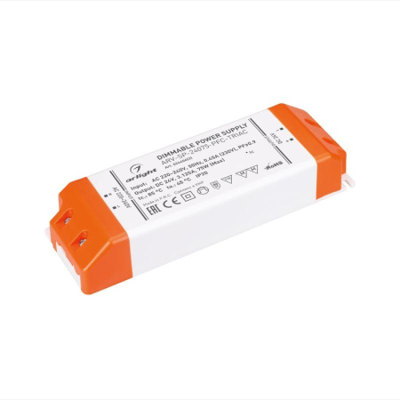 Блок питания ARV-SP-24075-PFC-TRIAC (24В 3.1А 75Вт) IP20 пластик  026406(2)