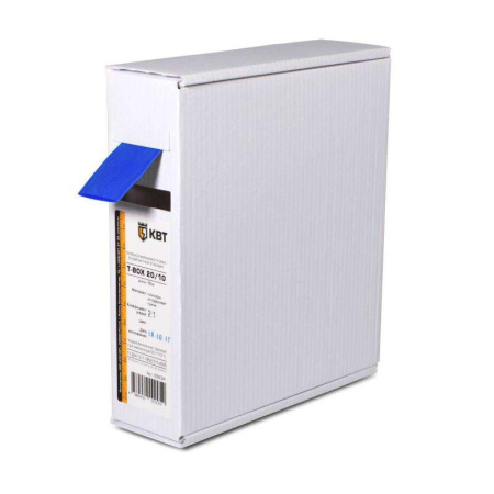 Трубка термоусадочная в евро боксе T-BOX 12/6 син. (уп.10м)  65624