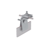 Держатель фальцевый FD-H70-D5-10 TD H=70мм для прутка d5-10мм сталь термодиффузион. цинк. КМ MA0210