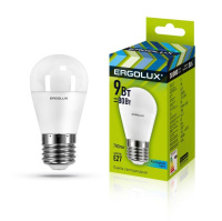 Лампа светодиодная LED-G45-9W-E27-4К Шар 9Вт E27 4500К 172-265В  13177