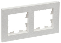 Рамка 2-м BRITE РУ-2-Бр бел. рифленый  BR-M22-51-K01