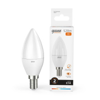 Лампа светодиодная Elementary 8Вт свеча 3000К тепл. бел. E14 520лм  33118