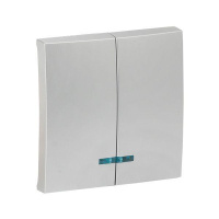 Панель лицевая Валенсия для выключателя 2-кл. с индикатором 10А сталь PROxima  ESV10-L-123-30