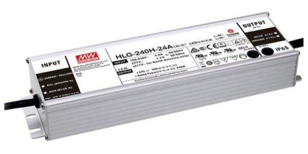 Драйвер 240Вт 24В для светодиодной ленты Meanwell HLG-240H-24A IP67 244.2х68х38.8мм  HLG-240H-24A