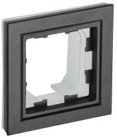 Рамка 1-м IP44 BRITE РУ-1-БрЧ-44 черн.  BR-M12-44-K02