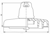 Изолятор стеклянный ПСВ210А 112В ЮАИЗ 530101422