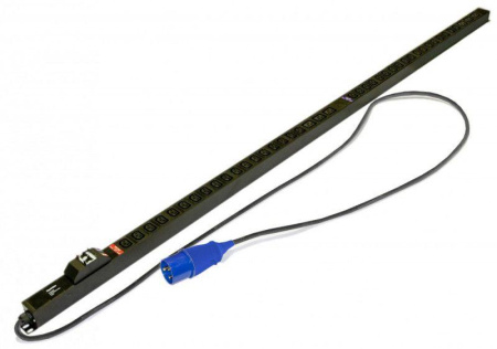 Блок розеток SHE-36IEC-6BIEC-B-2.5PVB вертик. (36 розеток IEC320 C13; 6 розеток IEC320 C19; автоматич. выкл.; кабель питания 2.5м (3х4.0кв.мм) с вилкой) IEC 60309 32A (2P+E) 250В 1860x44.4x44.4мм  457647