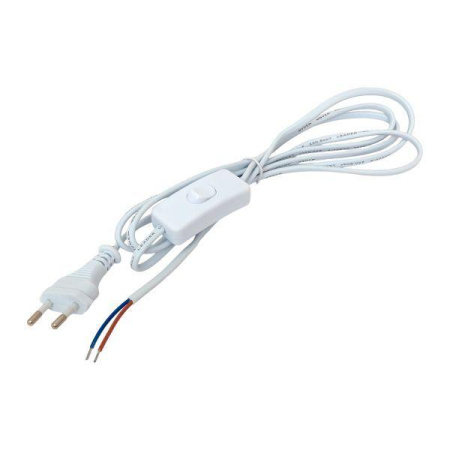 Шнур для бра с выключателем 2м 2х0.5кв.мм  ASB-610