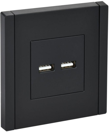 Розетка USB A+A 3.1А FORTE&PIANO FP149 черн.  FP-U21-D31-K02