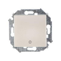 Механизм кнопки клавишной 1-м с пиктограм. 16А 250В 15 винтовой зажим шампань 1591150-034